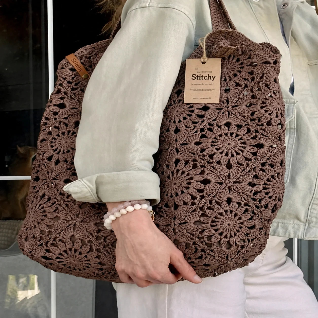 Raffia Granny-Square-Tasche – PDF-Häkelanleitung
