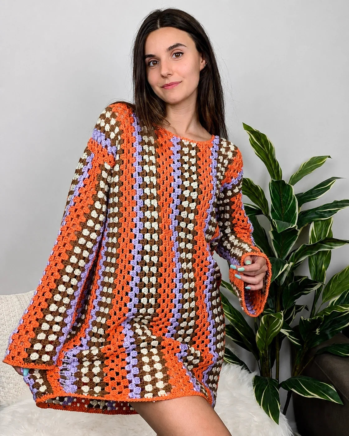 Taylor Häkelkleid PDF-Anleitung – Granny-Stitch Kleid, Größen XS–3XL