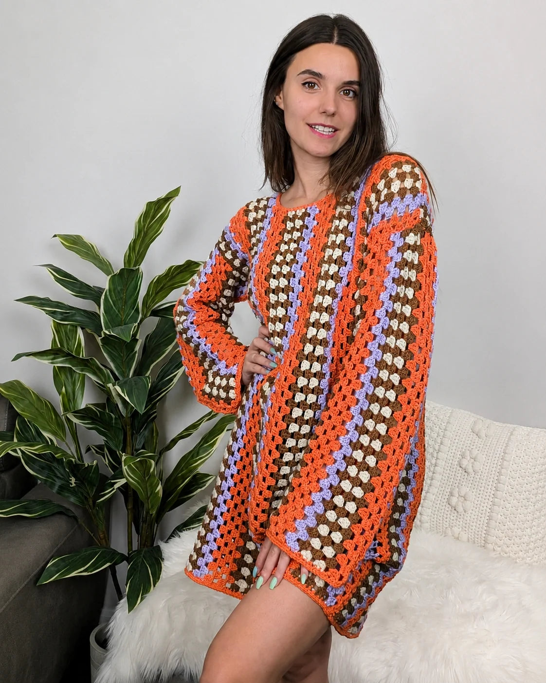 Taylor Häkelkleid PDF-Anleitung – Granny-Stitch Kleid, Größen XS–3XL