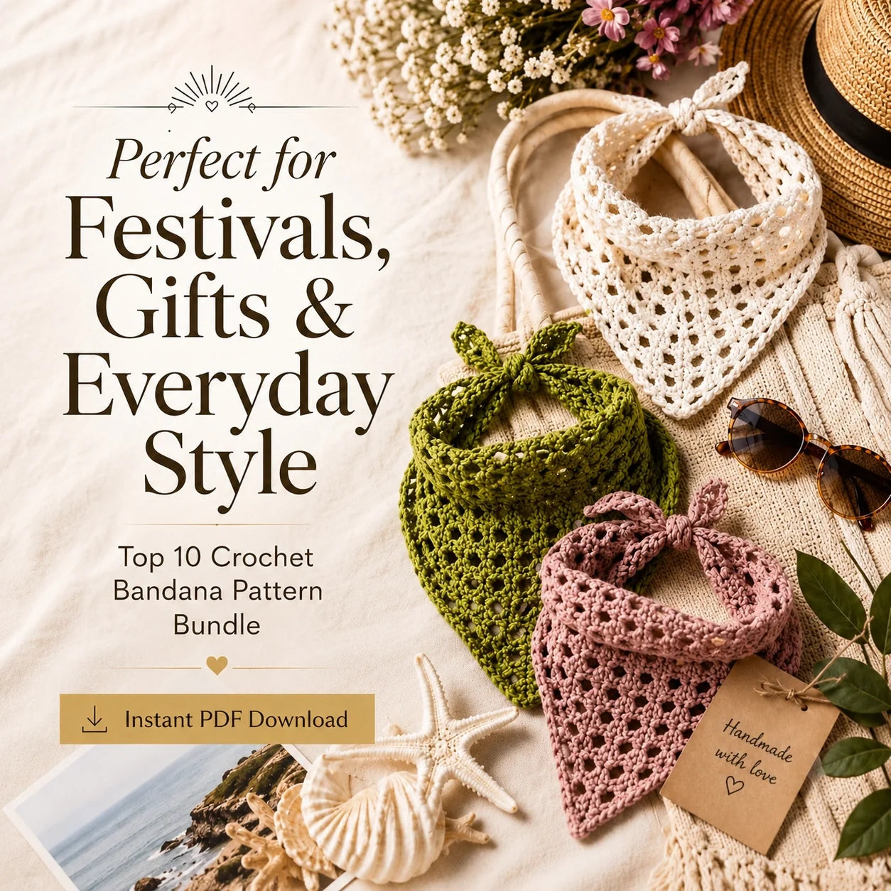 Top 10 Häkel-Bandana Anleitungen – PDF Bundle