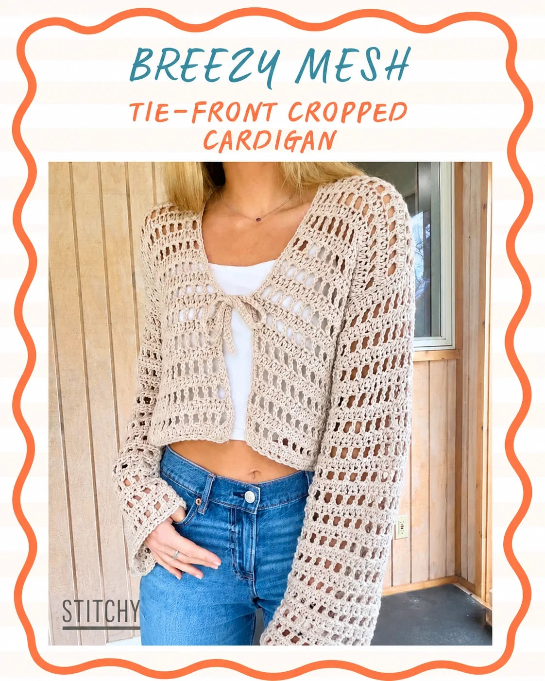 Breezy Mesh Cardigan Häkelanleitung PDF – Kurzer Sommer-Cardigan XS–5XL