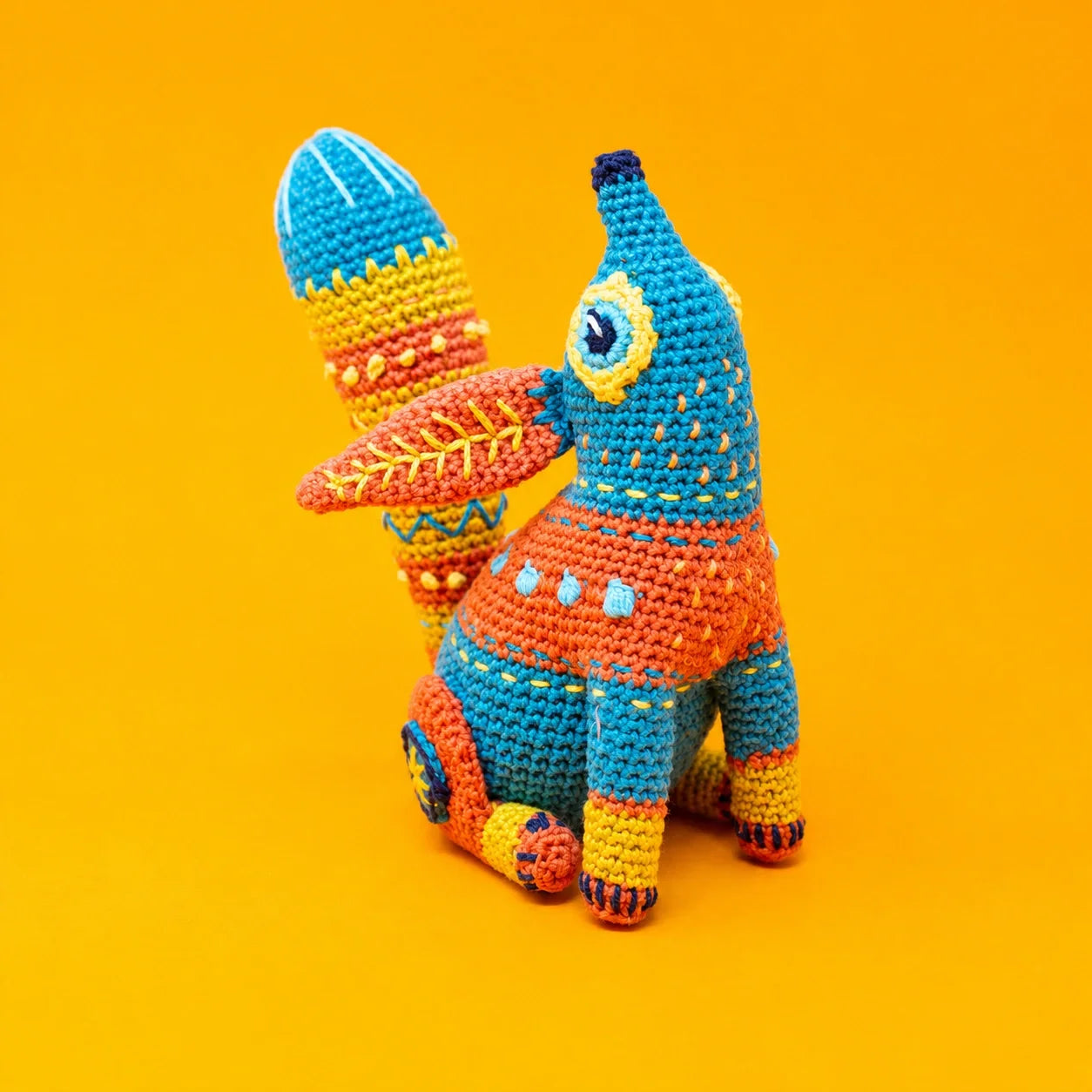 Bunter Alebrije-Fuchs Amigurumi