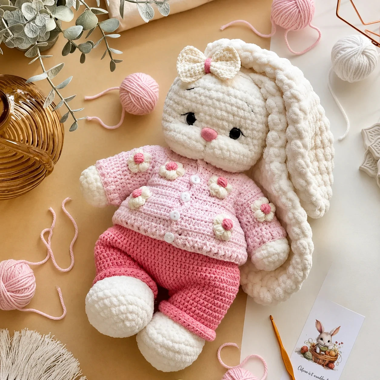 Häschen Bella + Outfit PDF-Häkelanleitung – 2 Anleitungen in 1