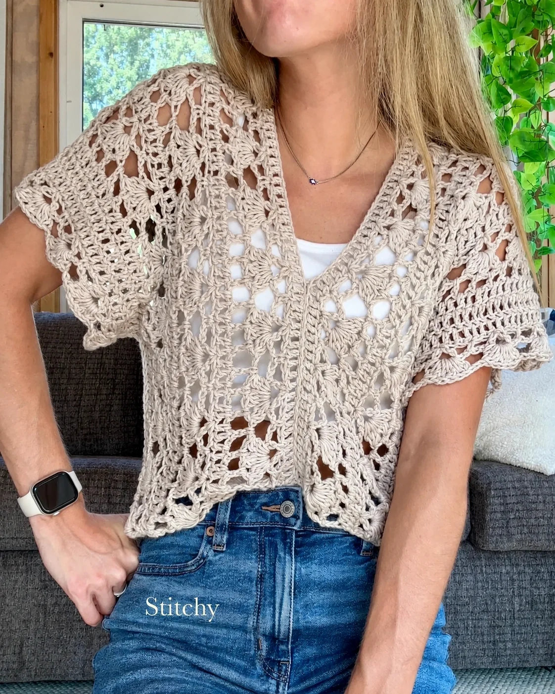 Coastal Lace Crochet Top Häkelanleitung PDF – Sommerliches Spitzen-Oberteil XS–5XL