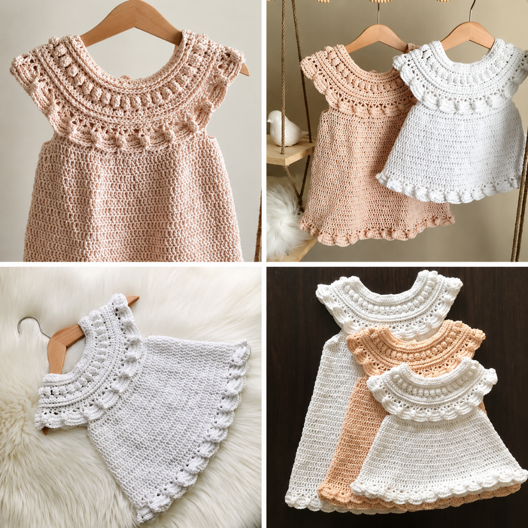 Moonpetal Baby-Kleid Häkelanleitung – PDF-Anleitung