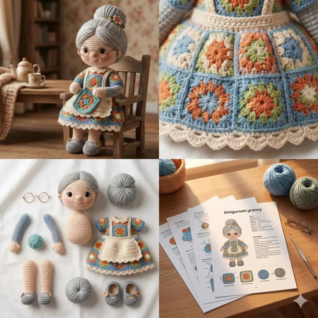 Granny Amigurumi Häkelanleitung – Oma-Puppe PDF Tutorial