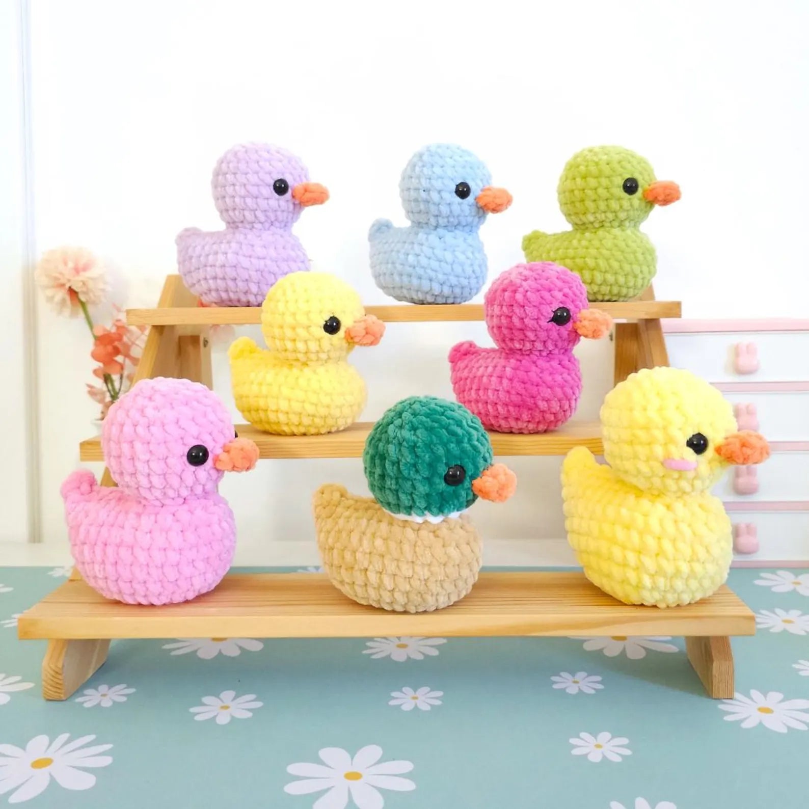 Gummi-Enten Häkelanleitung PDF – Süße No-Sew Amigurumi Enten zum Selberhäkeln