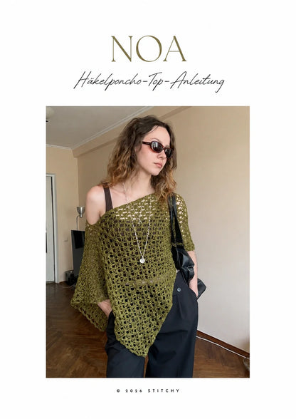 NOA Häkelponcho-Top – Luftige PDF-Häkelanleitung