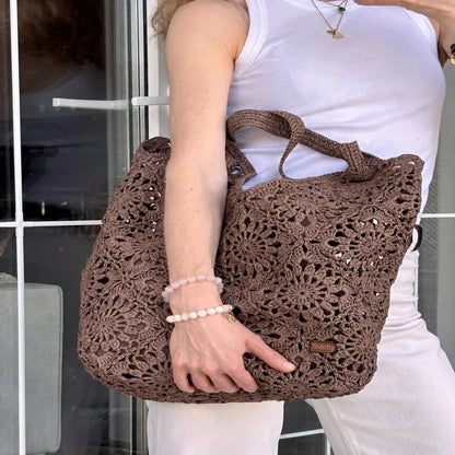 Raffia Granny-Square-Tasche – PDF-Häkelanleitung