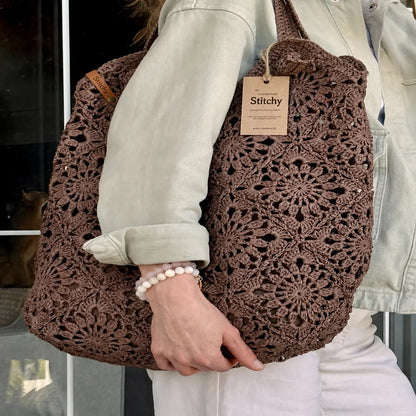 Raffia Granny-Square-Tasche – PDF-Häkelanleitung