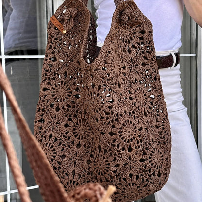 Raffia Granny-Square-Tasche – PDF-Häkelanleitung