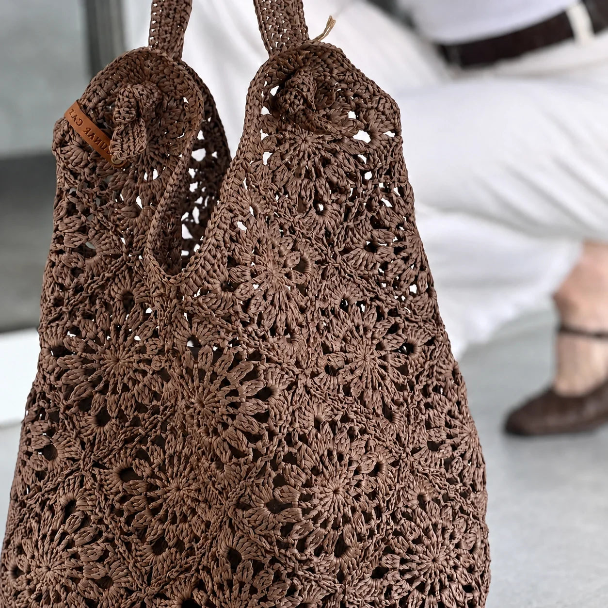Raffia Granny-Square-Tasche – PDF-Häkelanleitung