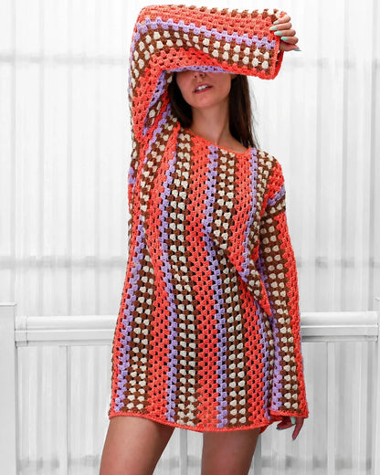Taylor Häkelkleid PDF-Anleitung – Granny-Stitch Kleid, Größen XS–3XL