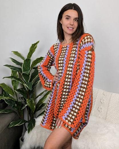 Taylor Häkelkleid PDF-Anleitung – Granny-Stitch Kleid, Größen XS–3XL