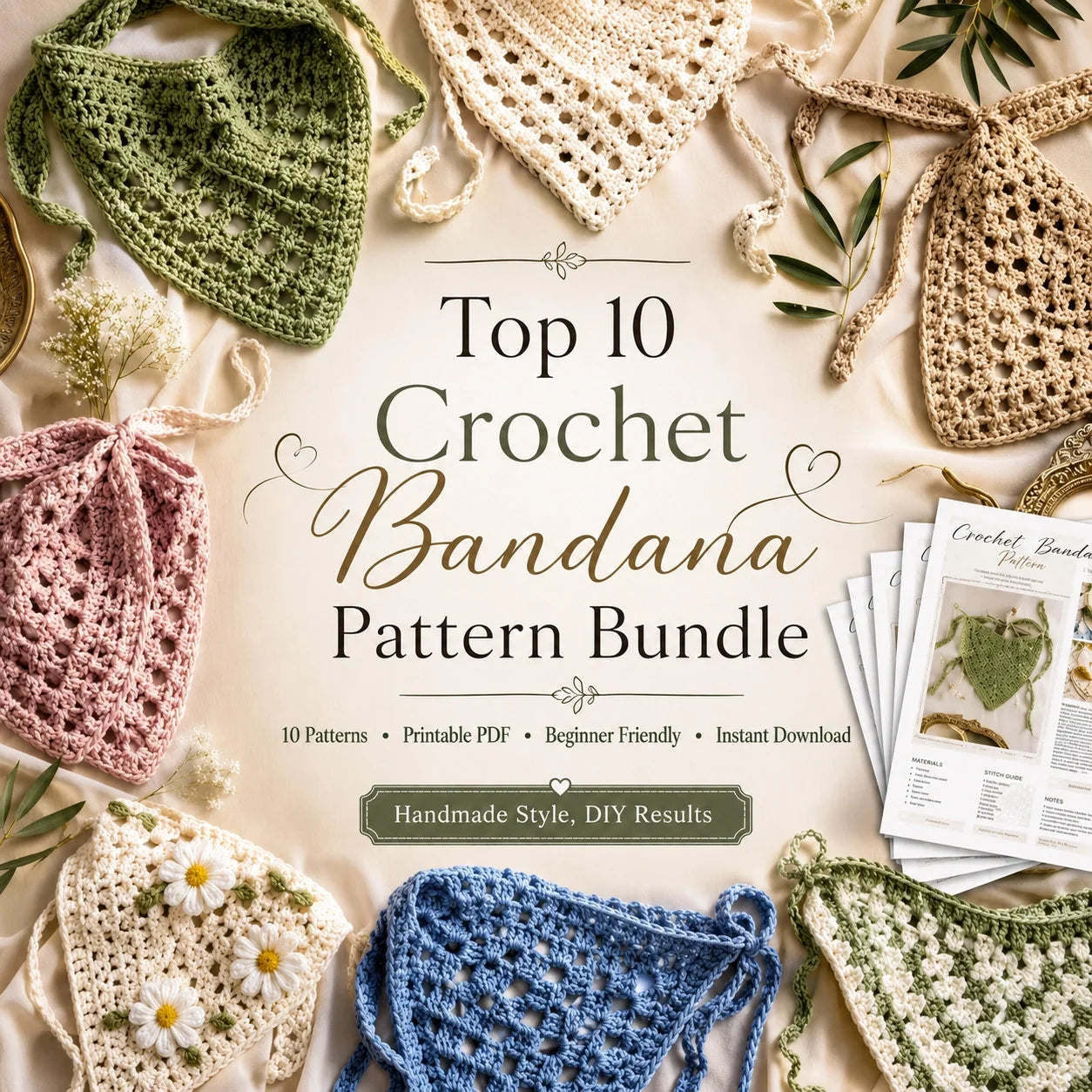 Top 10 Häkel-Bandana Anleitungen – PDF Bundle