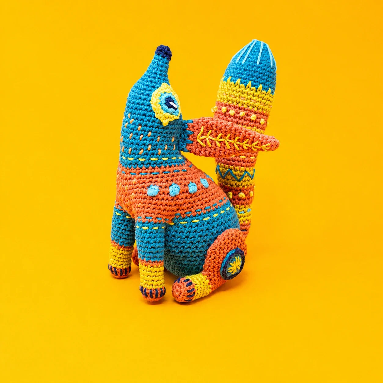 Bunter Alebrije-Fuchs Amigurumi