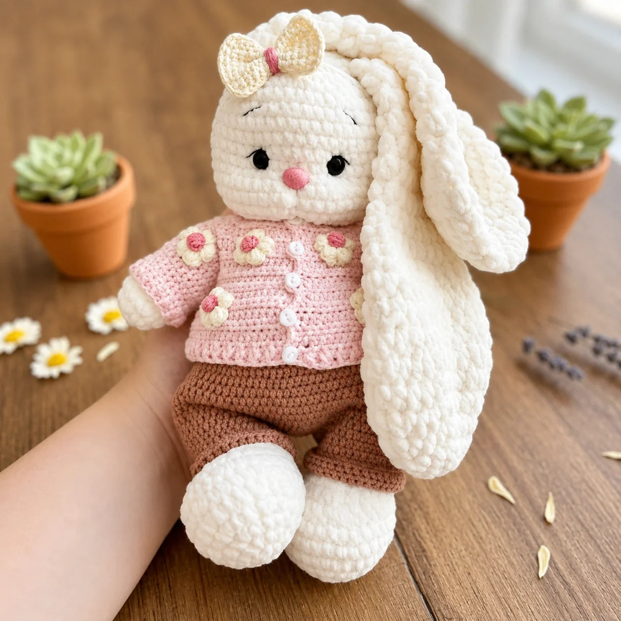 Häschen Bella + Outfit PDF-Häkelanleitung – 2 Anleitungen in 1