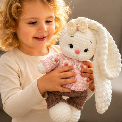 Häschen Bella + Outfit PDF-Häkelanleitung – 2 Anleitungen in 1