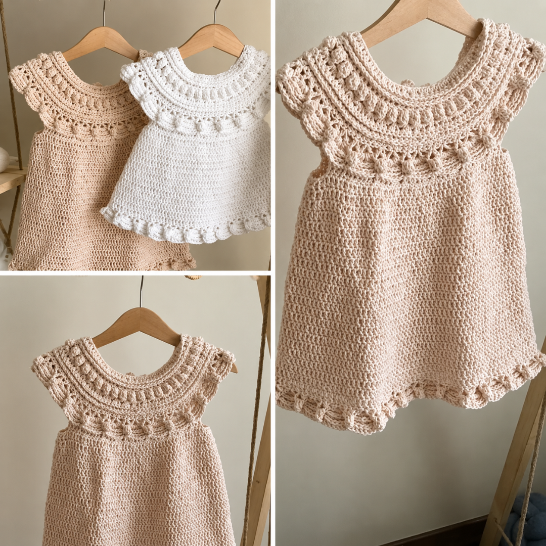 Moonpetal Baby-Kleid Häkelanleitung – PDF-Anleitung