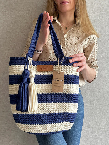 Hampton Style Tasche Häkelanleitung – PDF Sofort-Download für Anfänger