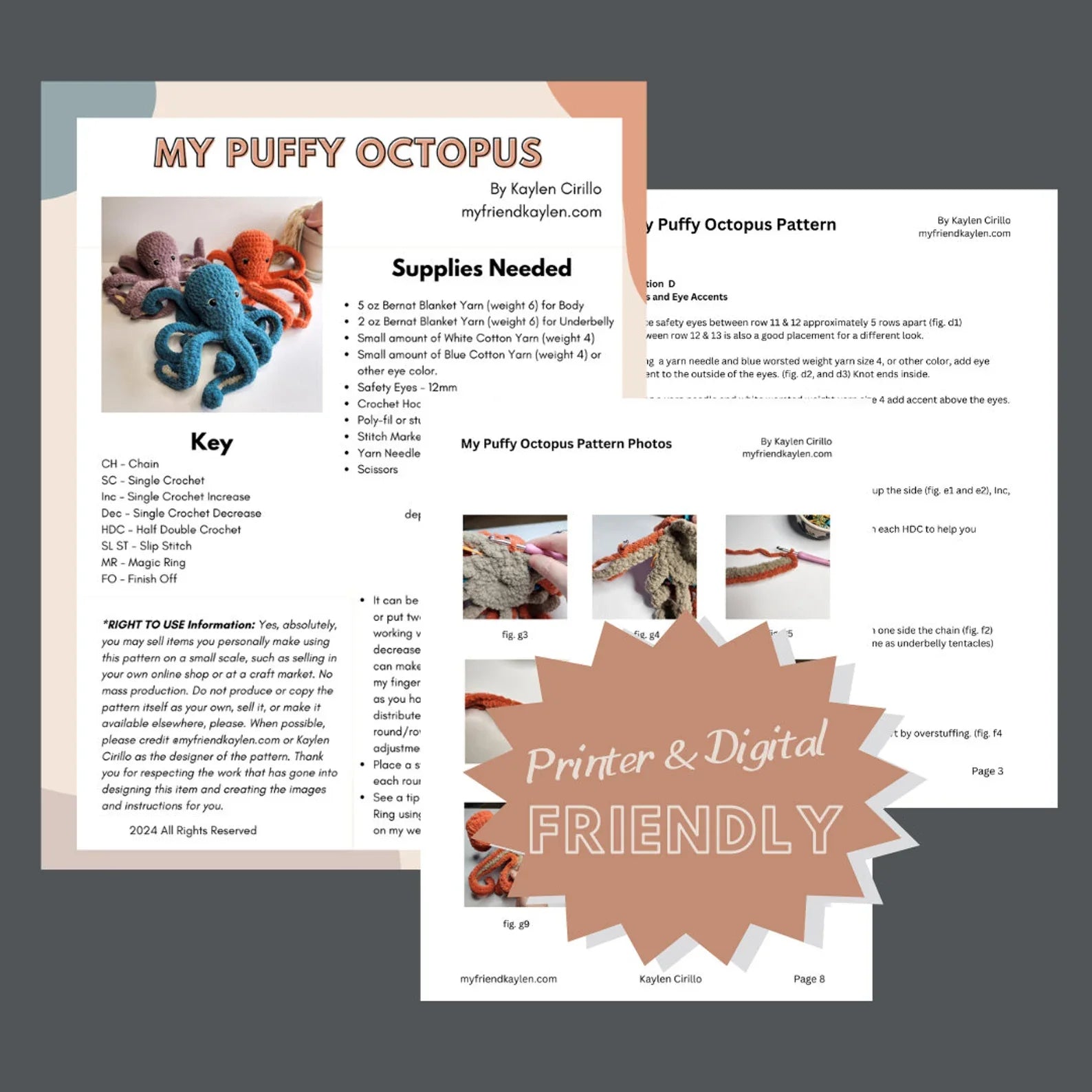 Süßer Oktopus Häkelanleitung PDF