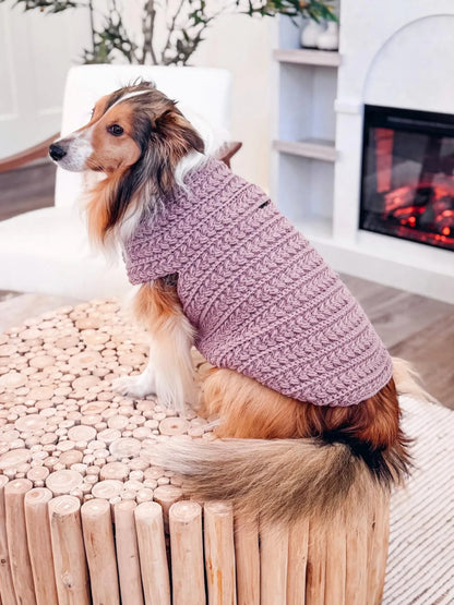 Hundepullover Häkelanleitung PDF + Video – Top-Down Pullover für Hunde in 8 Größen