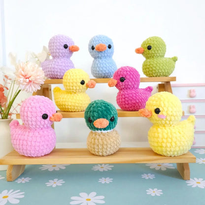 Gummi-Enten Häkelanleitung PDF – Süße No-Sew Amigurumi Enten zum Selberhäkeln